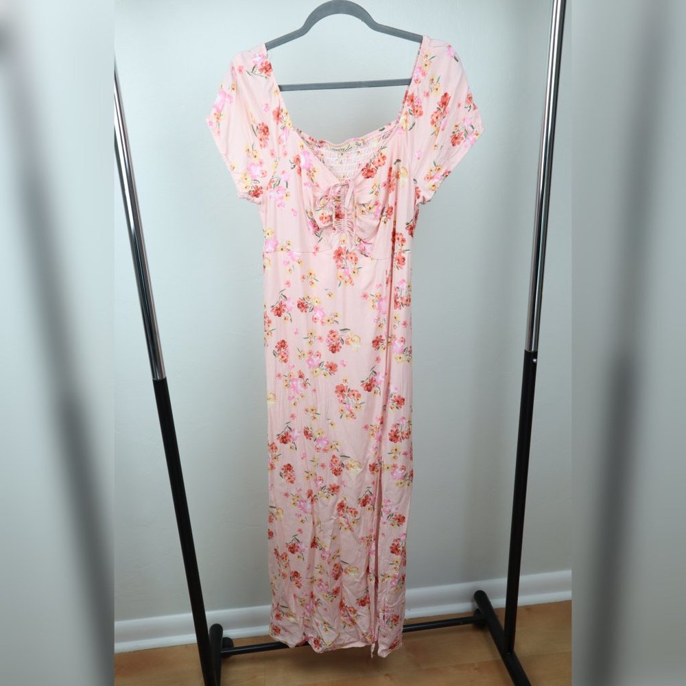 Liberty Love Pink Floral Maxi Dress XL Cottagecore Boho